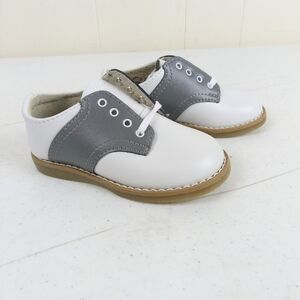 FootMates White and Gray Kids Dress Shoes